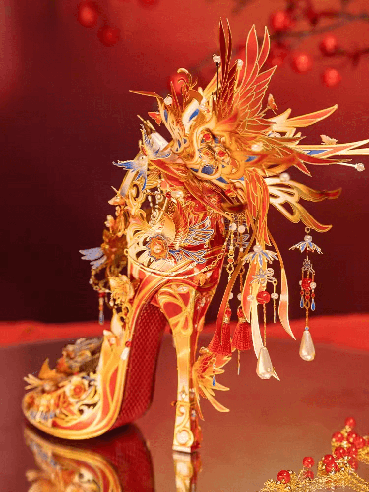191個以上の3Dメタルモデル フェニックスシャドウ 国風 魔法のクリスタルシューズ 組み立てキット - ビルディングブロック