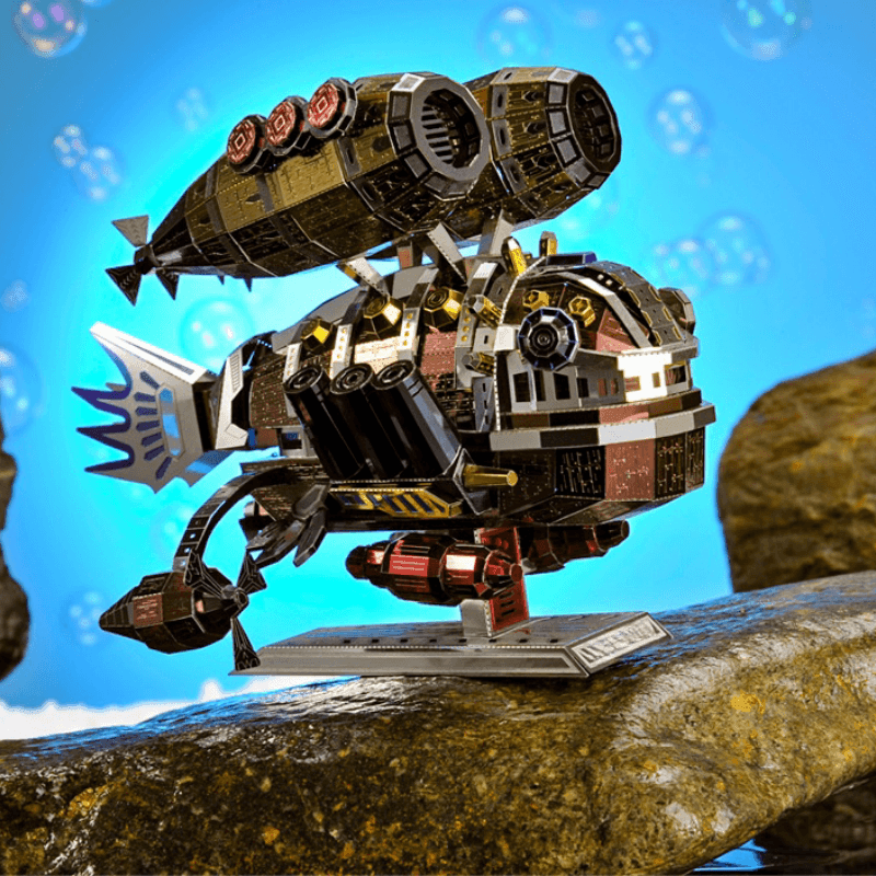 メタルモデルキット クジラベース 3Dパズル 大人用 DIYチャレンジ 3Dメタルパズル 頭の体操 アートクラフトギフト ティーンズ向け - ビルディングブロック