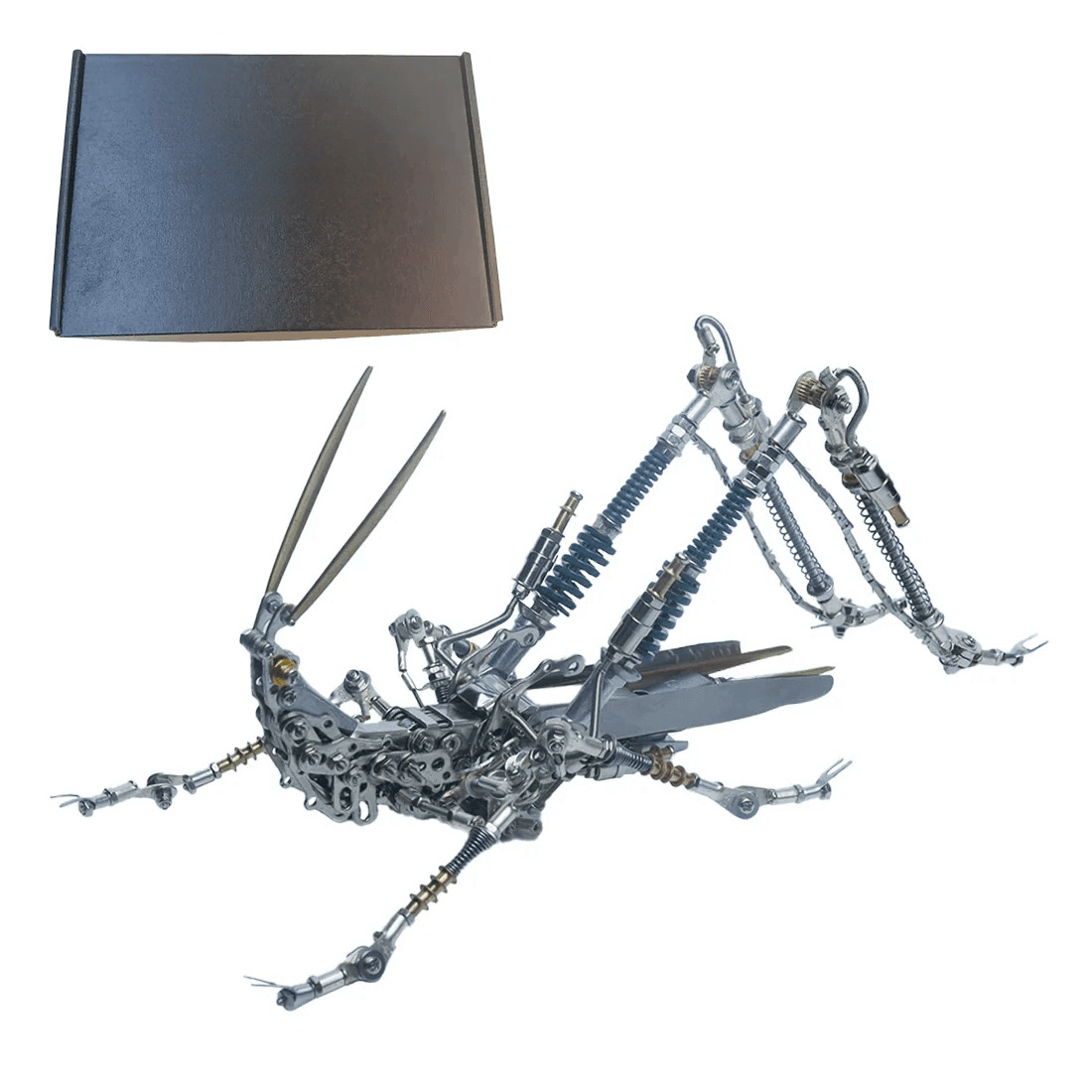 バッタ 3Dメタルパズル 昆虫モデル 組み立てキット (600+PCS) - ビルディングブロック