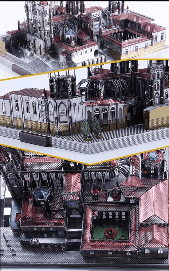 3D金属パズル 著名な建築物 組み立てモデルビルディングキット DIY レーザーカットジグソーパズル - スペイン ブルゴス大聖堂 - ビルディングブロック