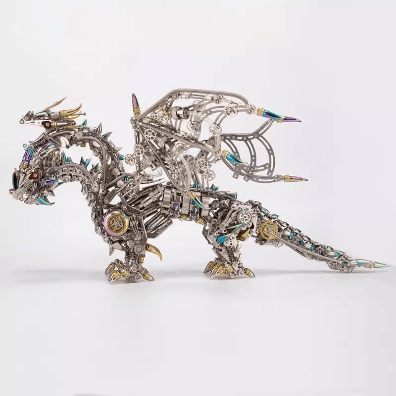 3D DIYメタル機械組立手作り模型キット - 地獄級難易度三つ頭のドラゴン - ビルディングブロック
