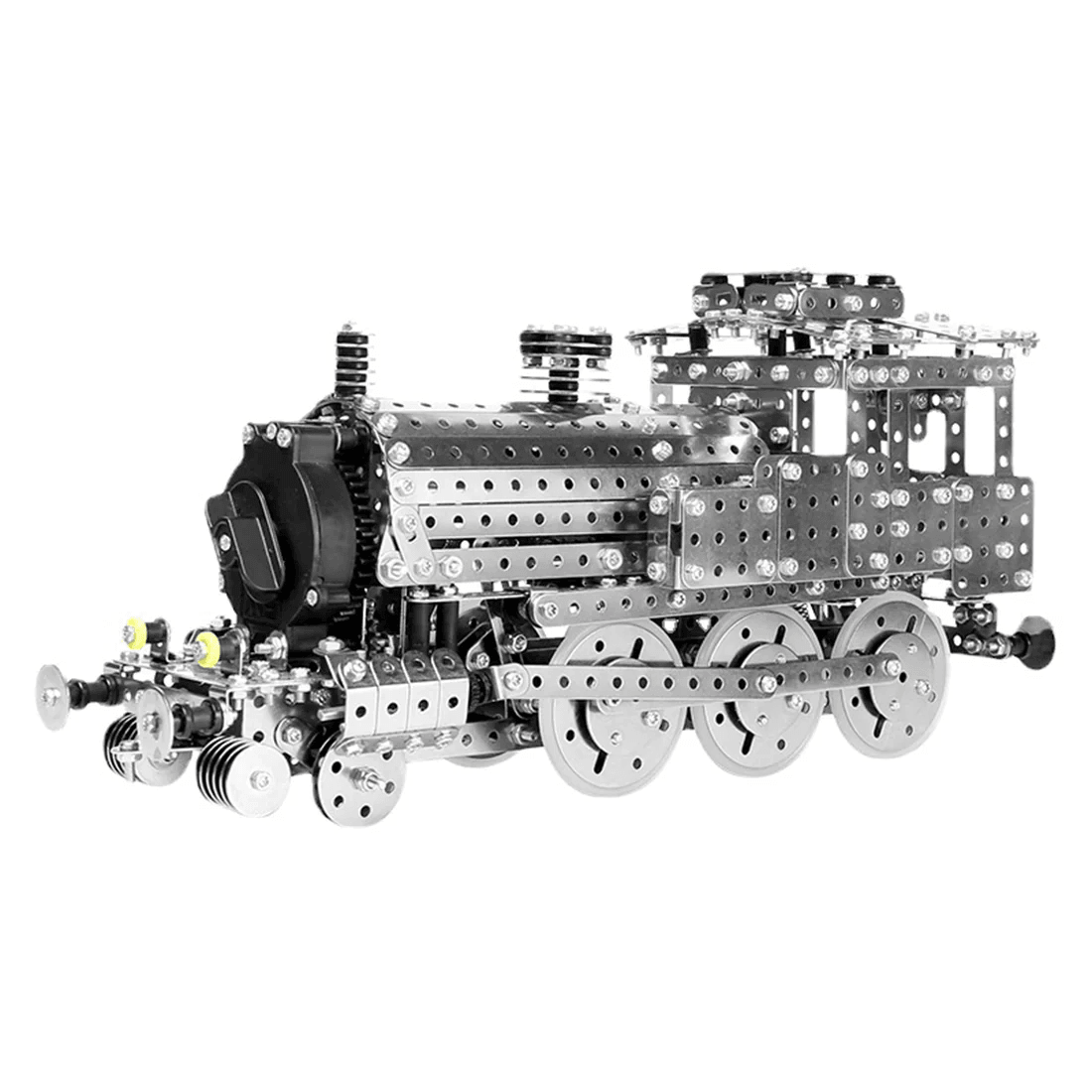 1370PCS+ 金属ゼンマイ式機関車 DIYモデル玩具 - ビルディングブロック