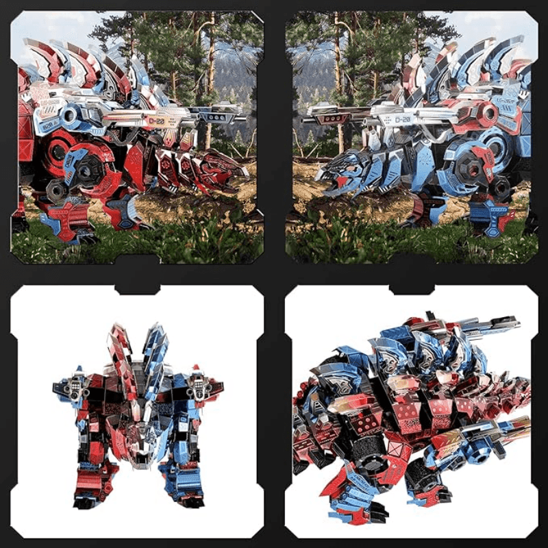 3Dメタルパズル メカニカル ステゴサウルス メタルモデルキット DIY チャレンジ 3Dパズル 大人用 頭の体操 アートクラフト ホームデコレーション おもちゃ ティーン向け - ビルディングブロック