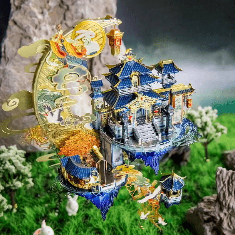158ピース+3Dメタルモデル ムーンパレス 広漢宮組立キット - ビルディングブロック