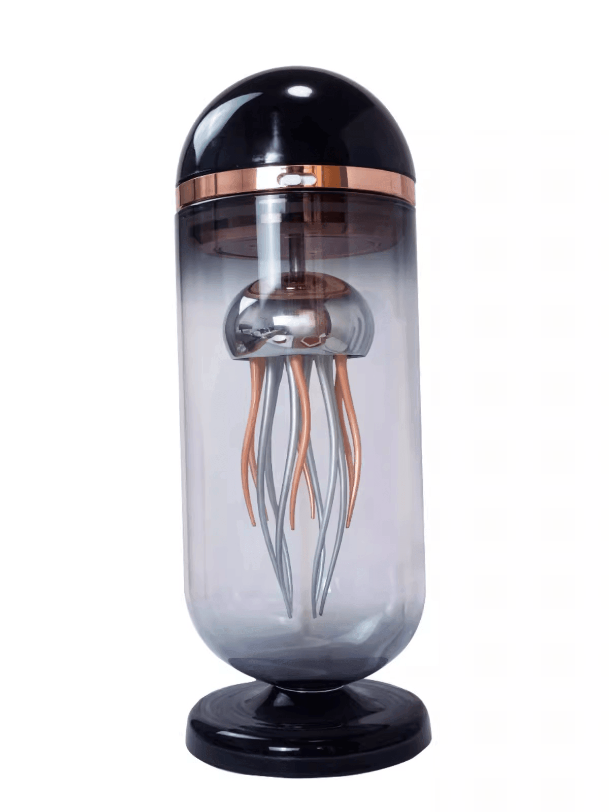 機械リズム インクグレーのカプセル クラゲ キネティック メタルモデル ガラスカバー付き - ビルディングブロック