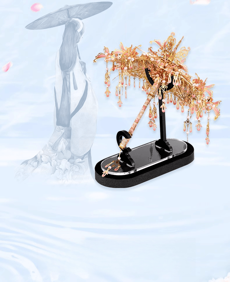 3Dメタルモデル 花柄傘 組み立てキット - ビルディングブロック
