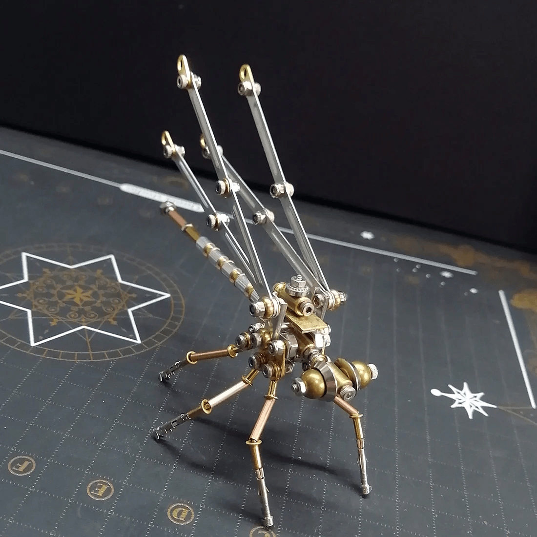 3D DIY スチームパンク昆虫 イトトンボ メタルモデル組み立てキット おもちゃ