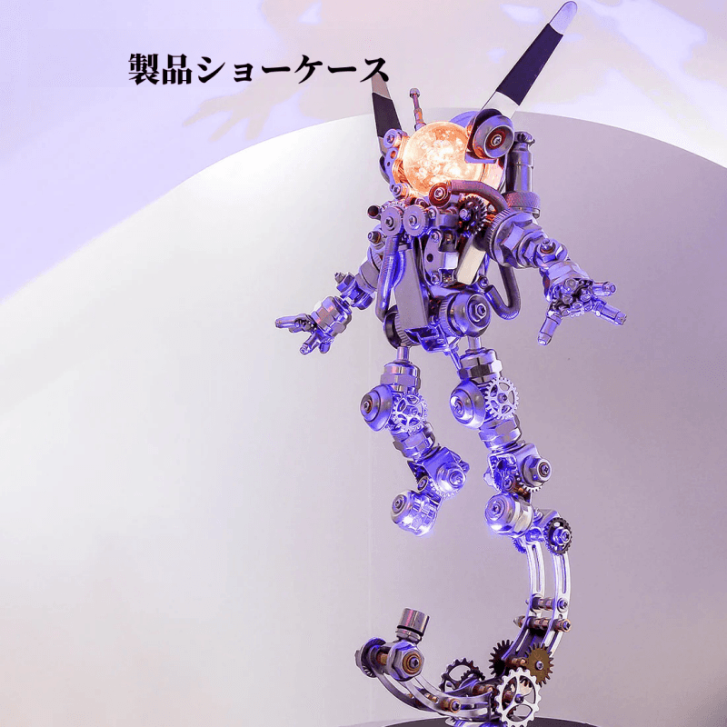 メカニカル航空宇宙ウサギSFパンク女性宇宙飛行士3Dメタルパズル500PCS - ビルディングブロック