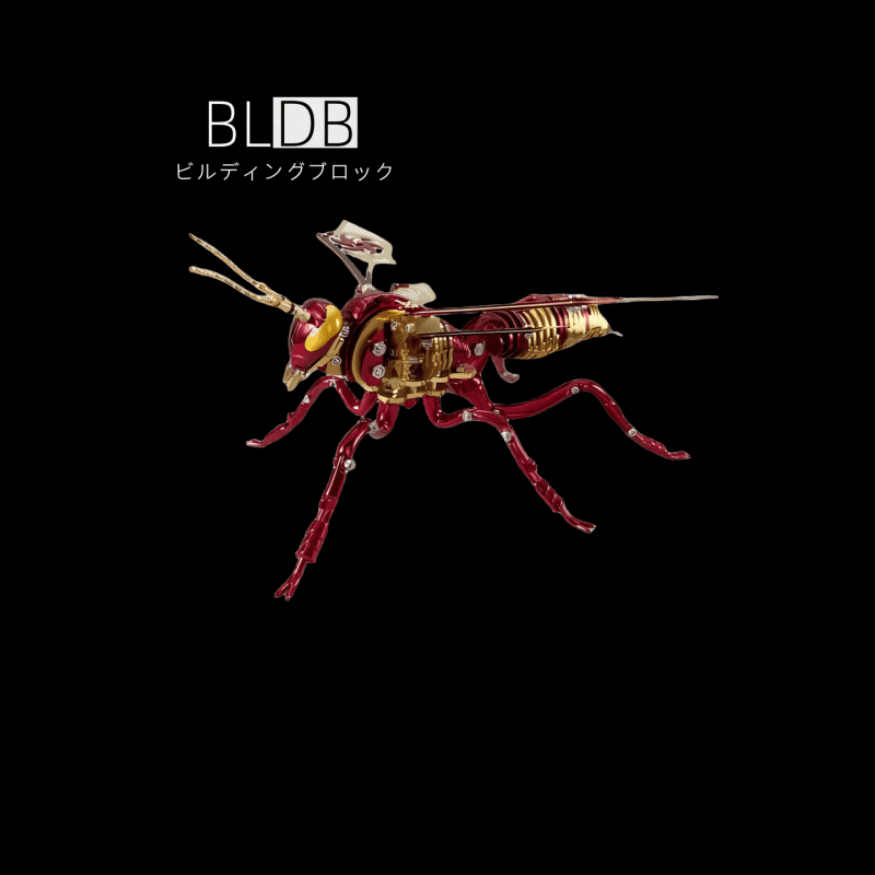 3D三次元マルハナバチ金属機械組み立てモデル毒蜂潮遊びDIYパズル手作りステンレス鋼のおもちゃ - ビルディングブロック
