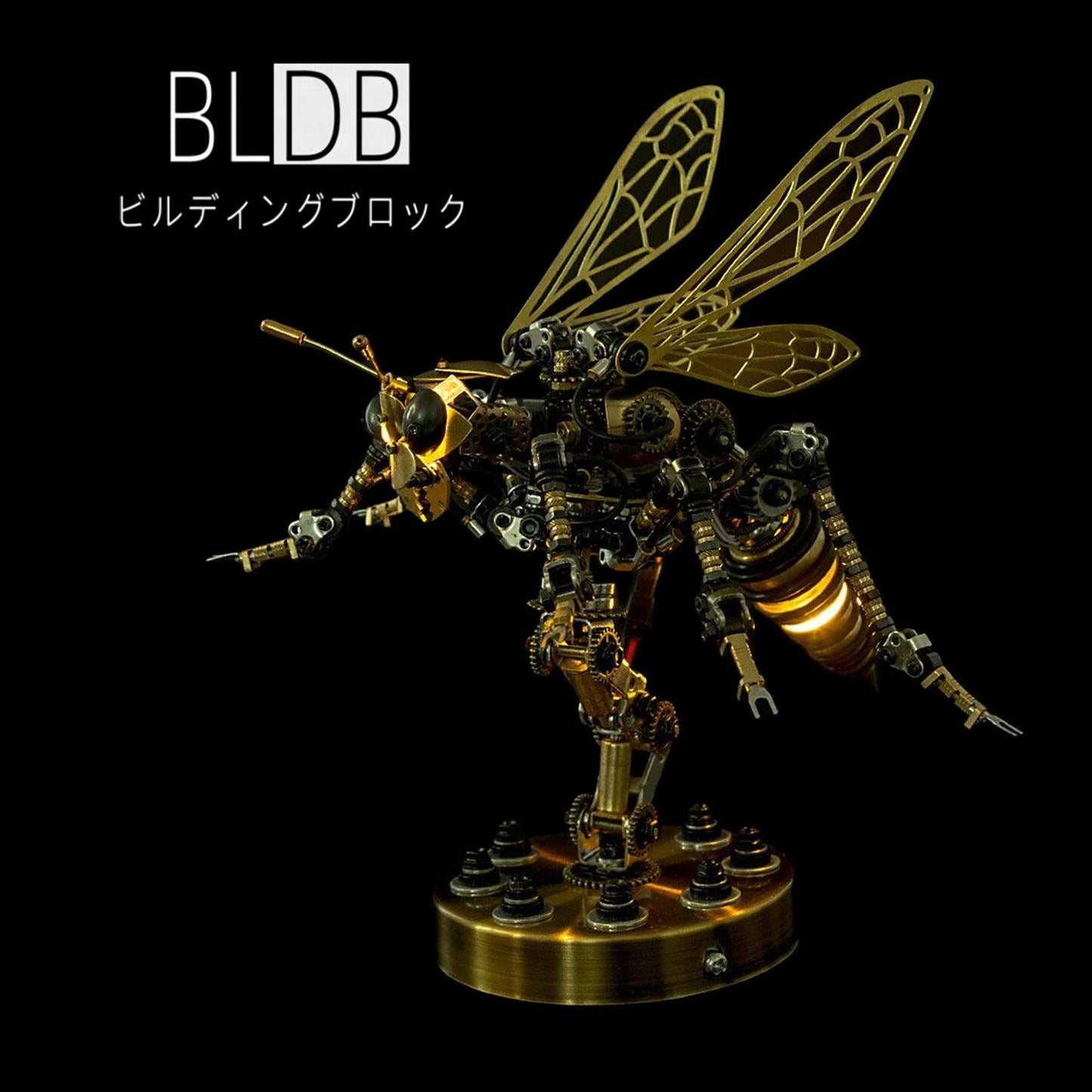 3DメタルDIY機械ハチ昆虫パズルモデルキット組み立てジグソークラフト - ビルディングブロック