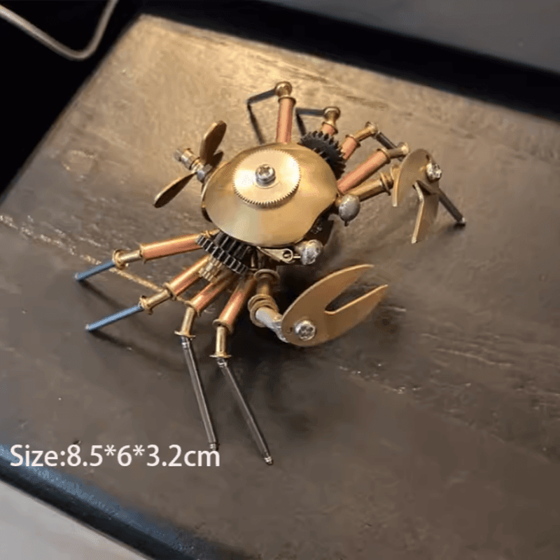 家の装飾のための3Dの金属の銅の機械カニのTestaの手仕事モデル - ビルディングブロック
