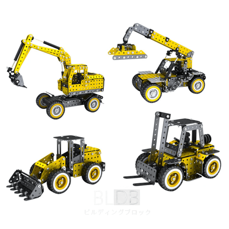 3Dメタルパズル DIY組み立て 工事用トラックシリーズ モデルトイ - 1787ピース以上 - ビルディングブロック