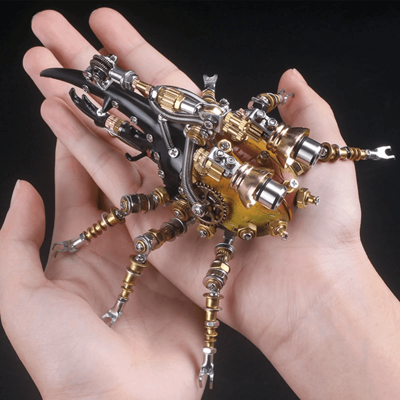 417ピースのメタル3D DIY機械組み立て東洋のヘラクレスオオカブト虫モデルキット - ビルディングブロック