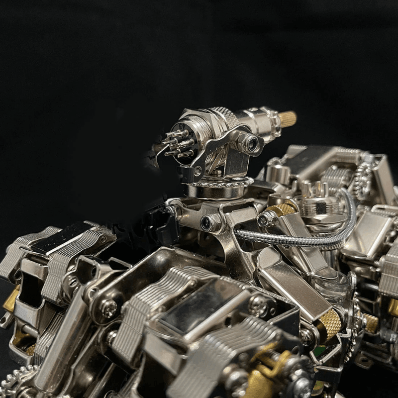 機械ライノ 3D DIYメタルパズル 動物組み立てモデル 700個以上 - ビルディングブロック