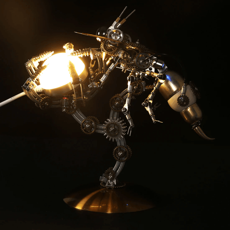 庭の木にあるハチの巣ランプスチームパンク金属モデルキット - ビルディングブロック