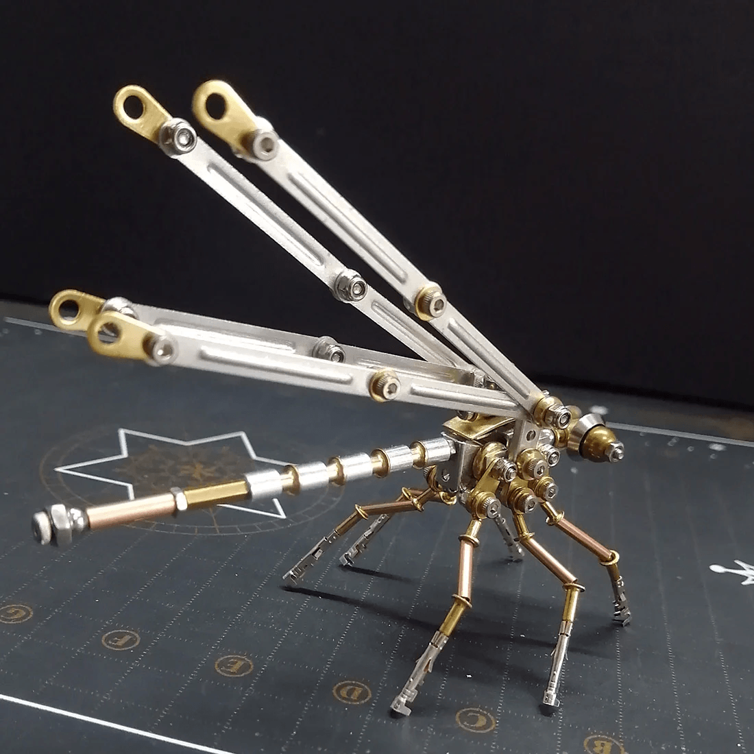 3D DIY スチームパンク昆虫 イトトンボ メタルモデル組み立てキット おもちゃ