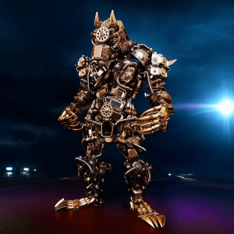 3D DIYメタル組み立て狼男模型ハイパーリアルなおもちゃセット - ビルディングブロック