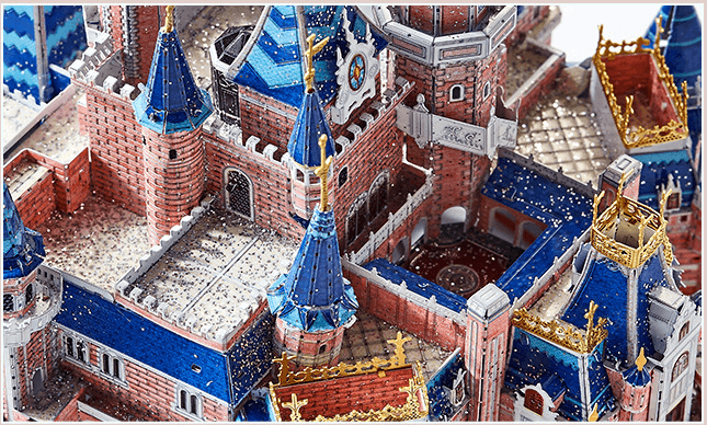3D 立体金属パズル プリンセスの夢の城 DIY 手工 高難度 組み立て 建築モデル ギフト - ビルディングブロック