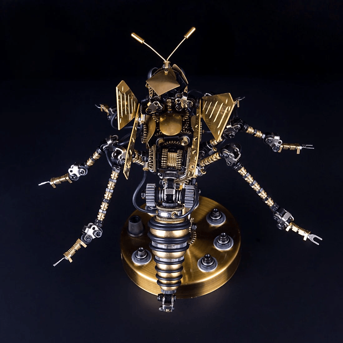 3DメタルDIY機械ハチ昆虫パズルモデルキット組み立てジグソークラフト - ビルディングブロック