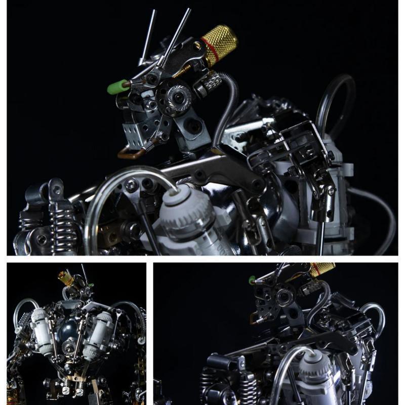 3Dメタルヒューマノイドサービスロボットメカ大型可動アクションフィギュア715PCS - ビルディングブロック