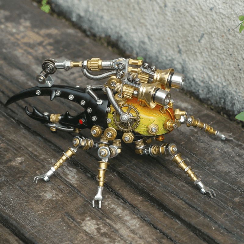 417ピースのメタル3D DIY機械組み立て東洋のヘラクレスオオカブト虫モデルキット - ビルディングブロック