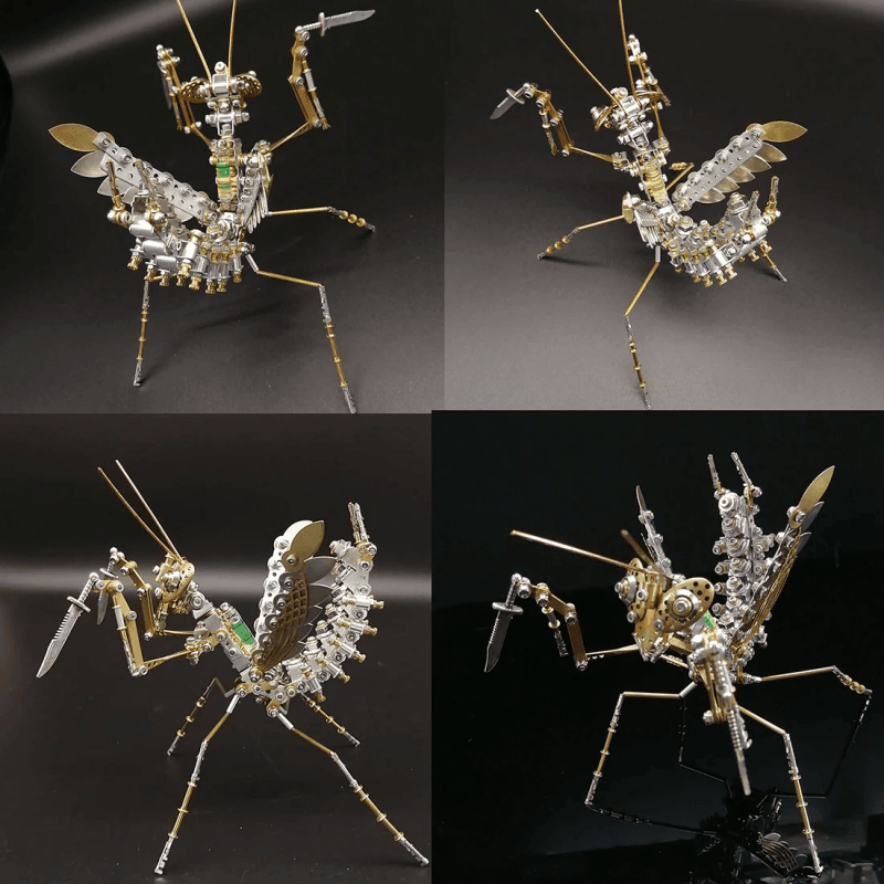 3DメタルキットDIYメカニカルマンティス組み立てモデル350+PCS - ビルディングブロック