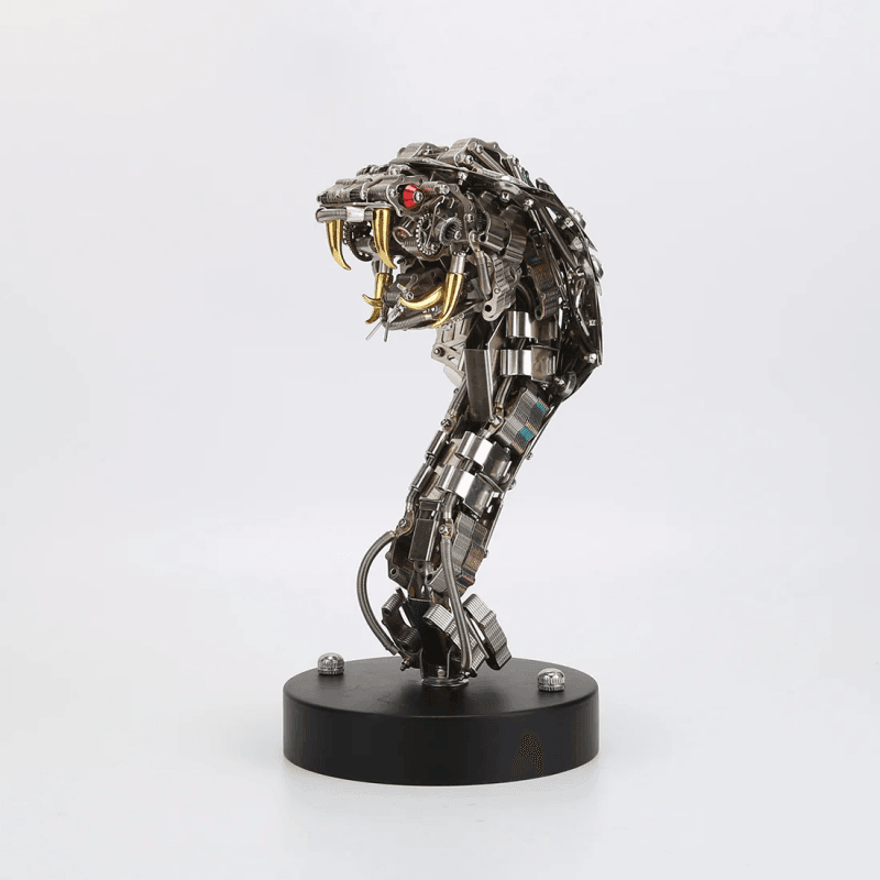 蛇コブラ彫刻 3Dメタルパズル メカニカルパンク組み立てモデル 400+ピース - ビルディングブロック