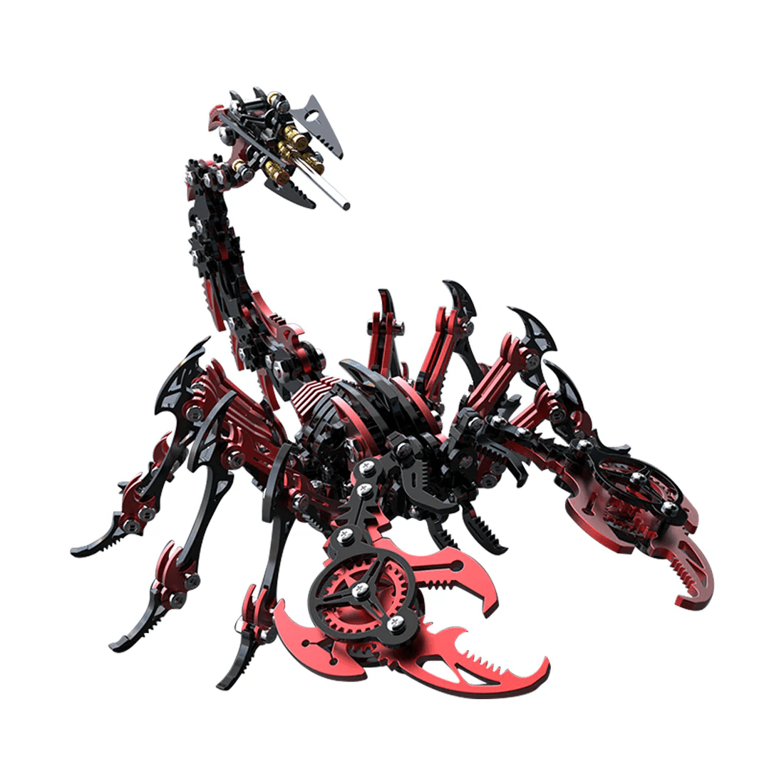 3D機械サソリメタルパズル レッドブラックモデルキット - ビルディングブロック