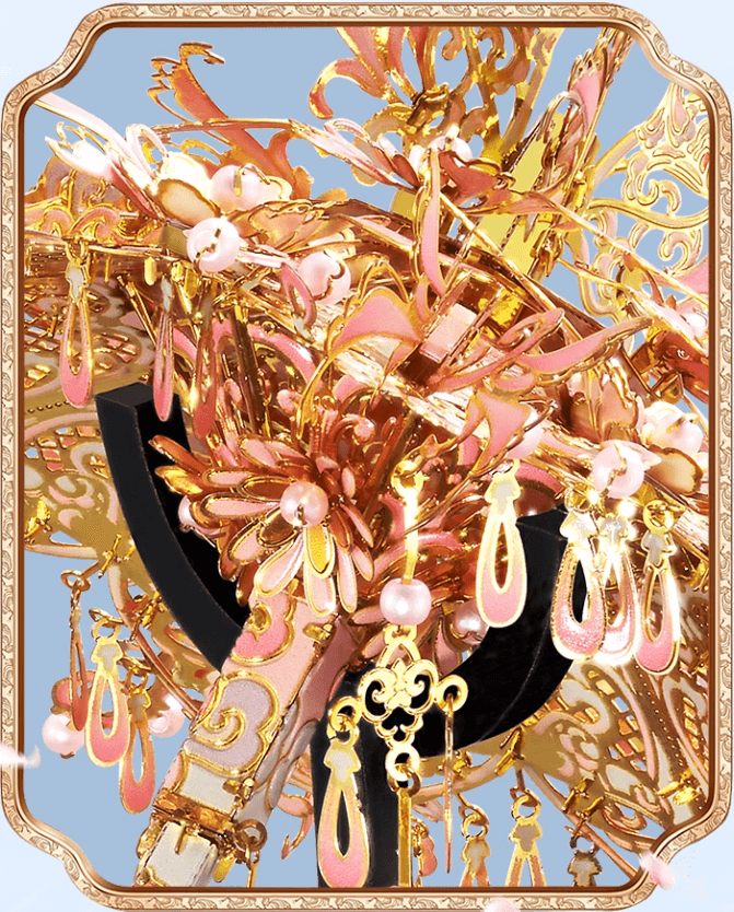 3Dメタルモデル 花柄傘 組み立てキット - ビルディングブロック