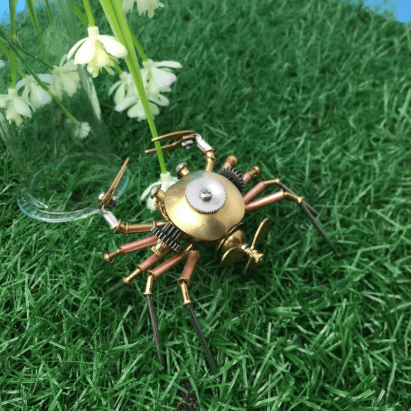 家の装飾のための3Dの金属の銅の機械カニのTestaの手仕事モデル - ビルディングブロック