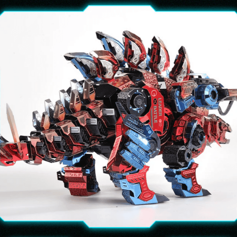 3Dメタルパズル メカニカル ステゴサウルス メタルモデルキット DIY チャレンジ 3Dパズル 大人用 頭の体操 アートクラフト ホームデコレーション おもちゃ ティーン向け - ビルディングブロック