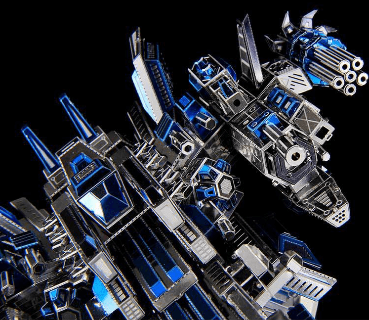 3Dメタルパズル - メカニカルパイロット 1 宇宙船モデルキット 大人が作るチャレンジ 3Dパズル DIYハンドクラフト組み立てモデル ティーン向け - 355ピース - ビルディングブロック