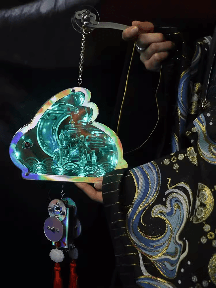 567個以上のパーツを含む3D立体メタルブロックモデル「玉兔宮灯」組み立てキット - ビルディングブロック