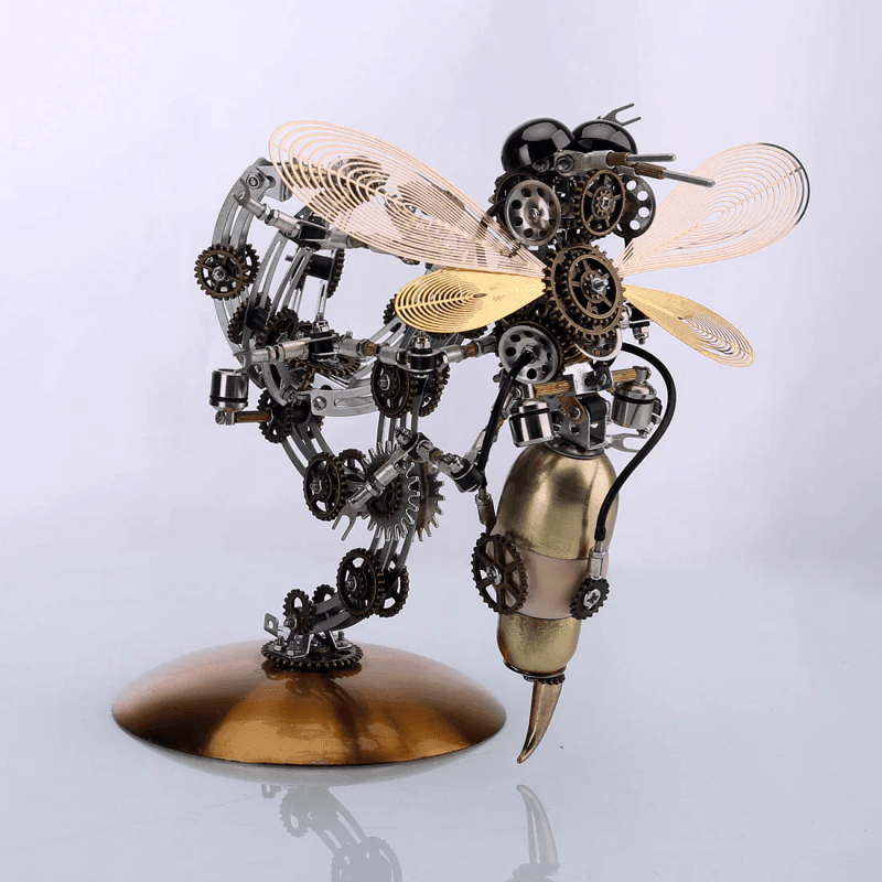庭の木にあるハチの巣ランプスチームパンク金属モデルキット - ビルディングブロック