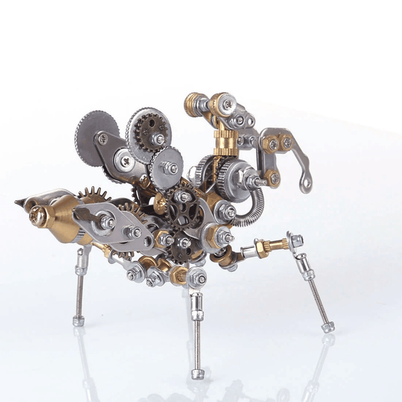 DIYメタルパズルモデルキット3D組み立てジグソークラフト - 機械式祈祷昆虫 - ビルディングブロック