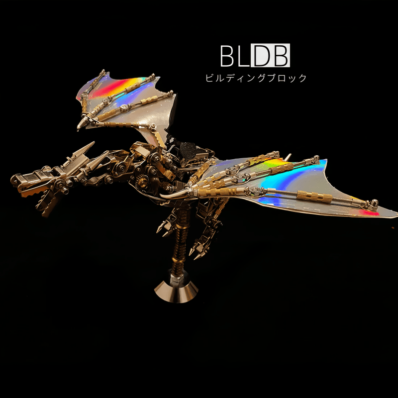 機械スチームパンクワイバーンドラゴンDIY 3Dメタルパズル600CS - ビルディングブロック