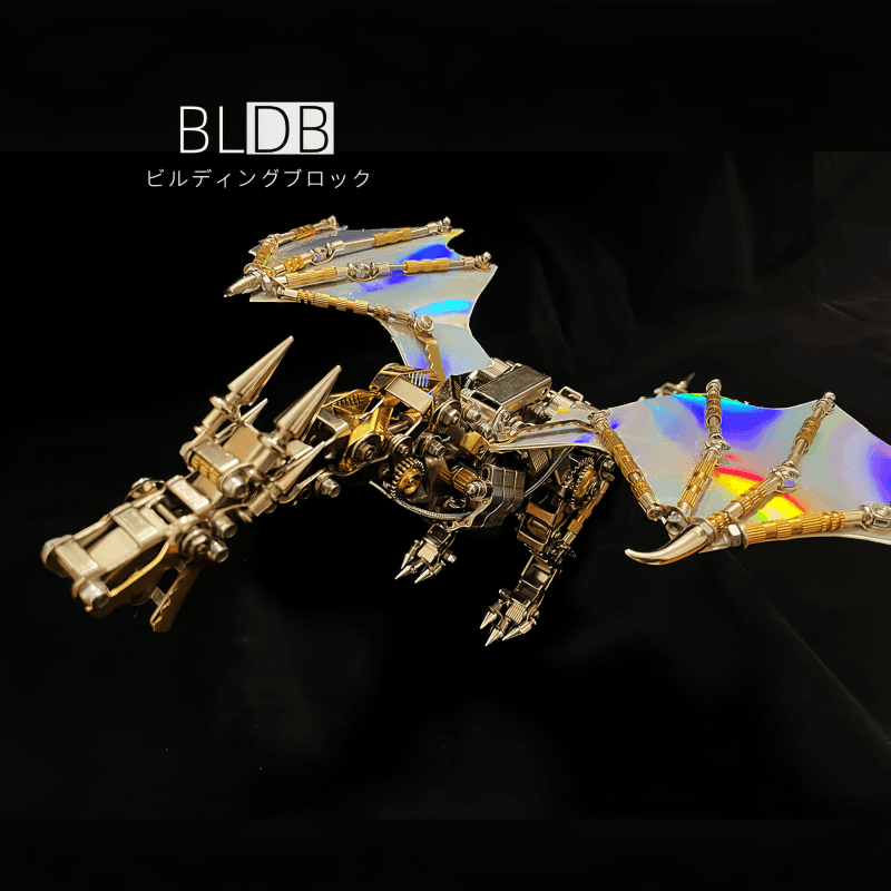 機械スチームパンクワイバーンドラゴンDIY 3Dメタルパズル600CS - ビルディングブロック