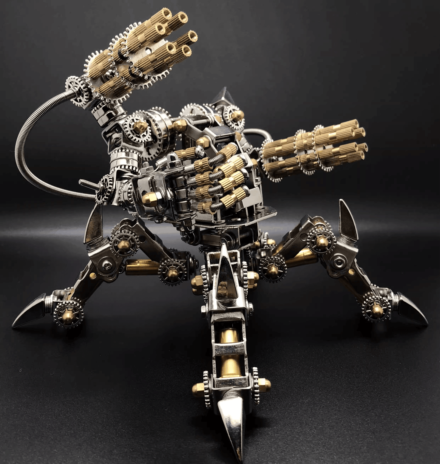 スピーカーなしのDIYステンレス製3Dパズル磁気チェイサーメカモデル - ビルディングブロック