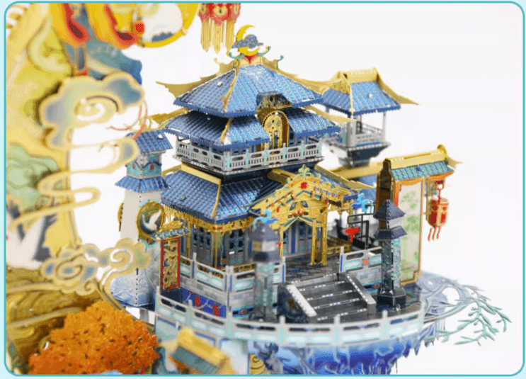 158ピース+3Dメタルモデル ムーンパレス 広漢宮組立キット - ビルディングブロック