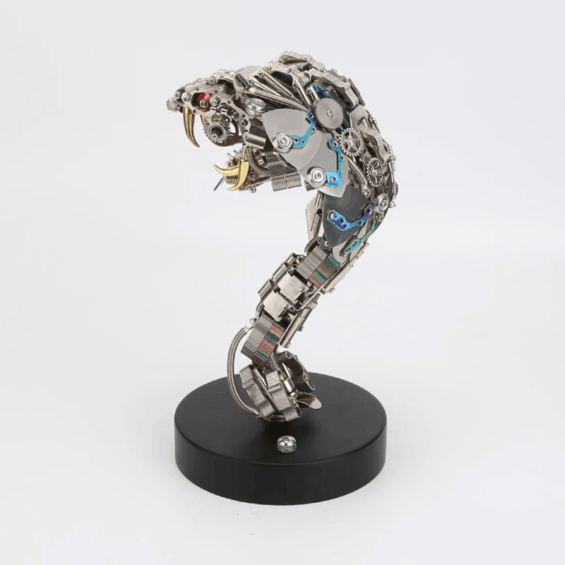 蛇コブラ彫刻 3Dメタルパズル メカニカルパンク組み立てモデル 400+ピース - ビルディングブロック