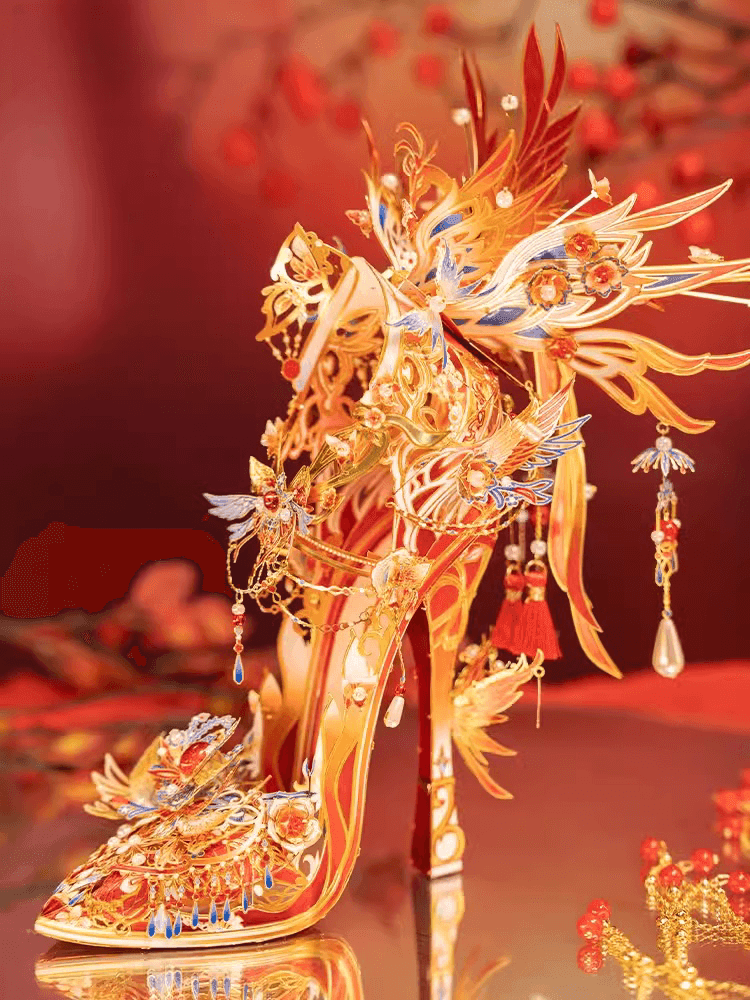 191個以上の3Dメタルモデル フェニックスシャドウ 国風 魔法のクリスタルシューズ 組み立てキット - ビルディングブロック