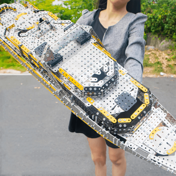 3Dメタルメカニカルパズル 大型戦艦モデル組み立てキット 子供、ティーン、そして大人向け - 2451ピース - ビルディングブロック