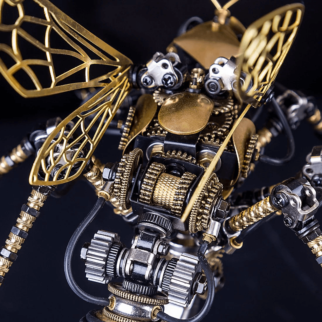 3DメタルDIY機械ハチ昆虫パズルモデルキット組み立てジグソークラフト - ビルディングブロック