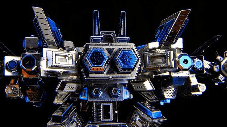 3Dメタルパズル - メカニカルパイロット 1 宇宙船モデルキット 大人が作るチャレンジ 3Dパズル DIYハンドクラフト組み立てモデル ティーン向け - 355ピース - ビルディングブロック