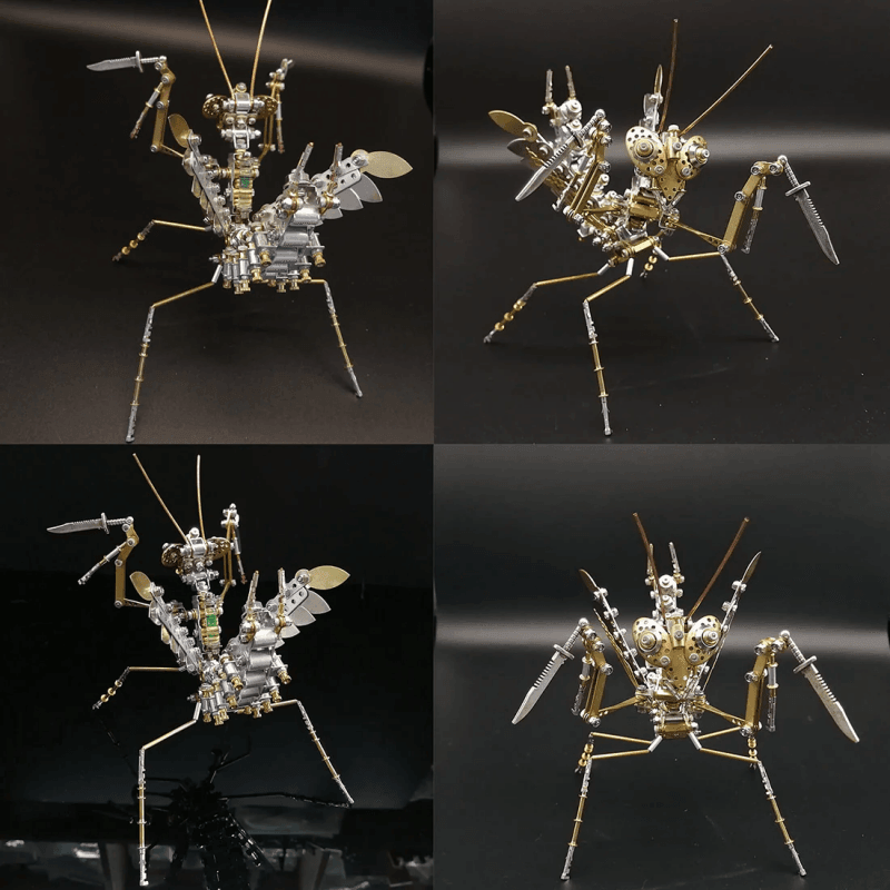 3DメタルキットDIYメカニカルマンティス組み立てモデル350+PCS - ビルディングブロック