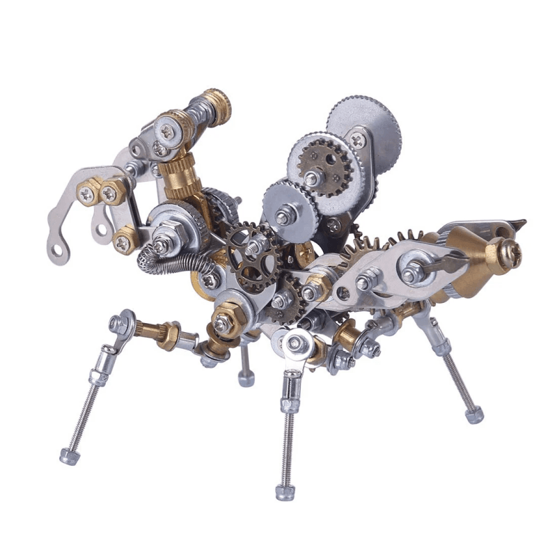 DIYメタルパズルモデルキット3D組み立てジグソークラフト - 機械式祈祷昆虫 - ビルディングブロック
