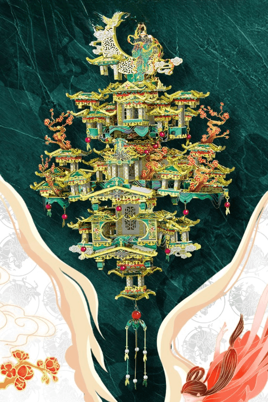 3Dメタルモデル やねうらべや 組み立てキット - ビルディングブロック