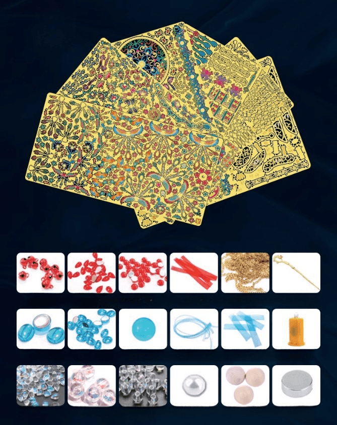 790PCS+ 3Dメタルモデル ガーゼランタン組み立てキット