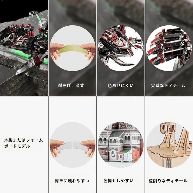 赤い悪魔のさそりの金属のジグソーパズルのジグソー3DのおもちゃDIYの困惑は大人の男の子の女の子のギフトを模倣する - ビルディングブロック