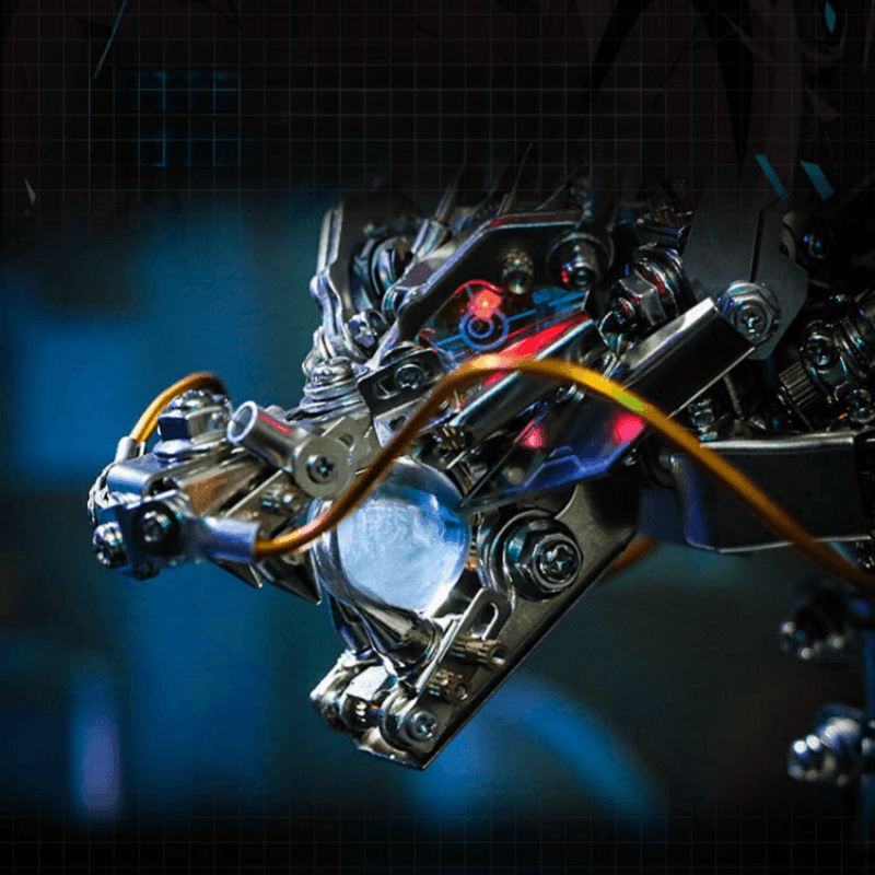 791個DIY組み立て東方龍嘯十二支龍の頭金属モデル、龍年の潮流玩具 - ビルディングブロック